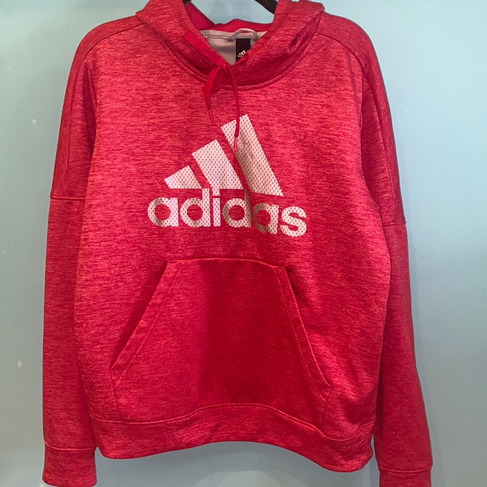 Red adidas hoodie